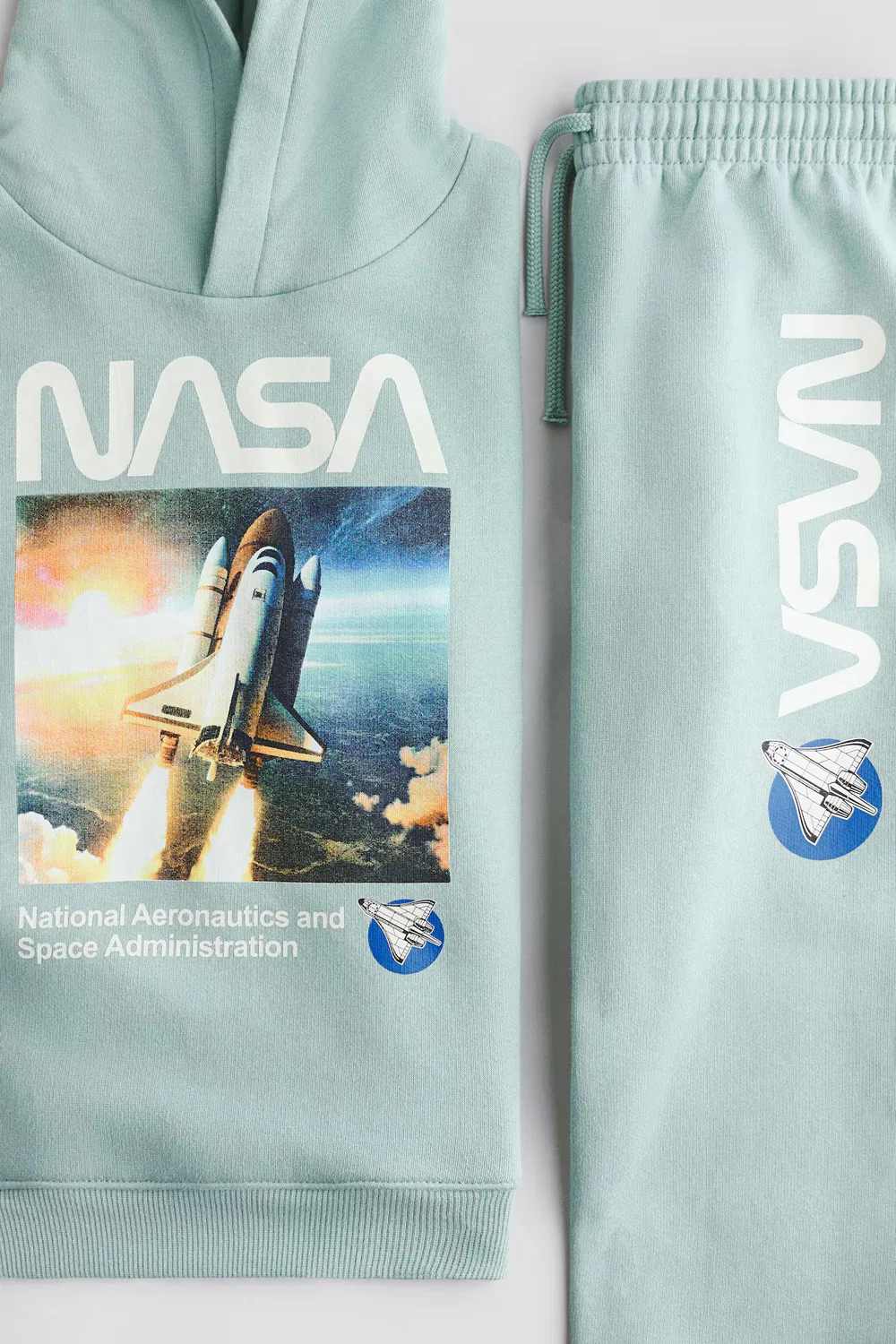 Комплект из двух толстовок с принтом H&M, Helltürkis/Nasa — фото 2