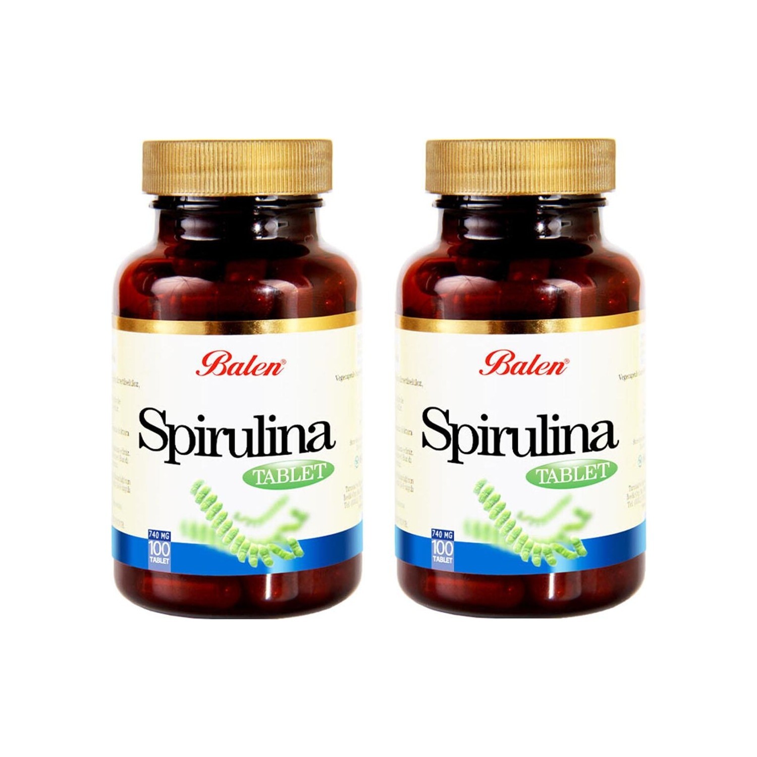 

Добавка Balen Spirulina 740 мг, 2 упаковки по 100 таблеток