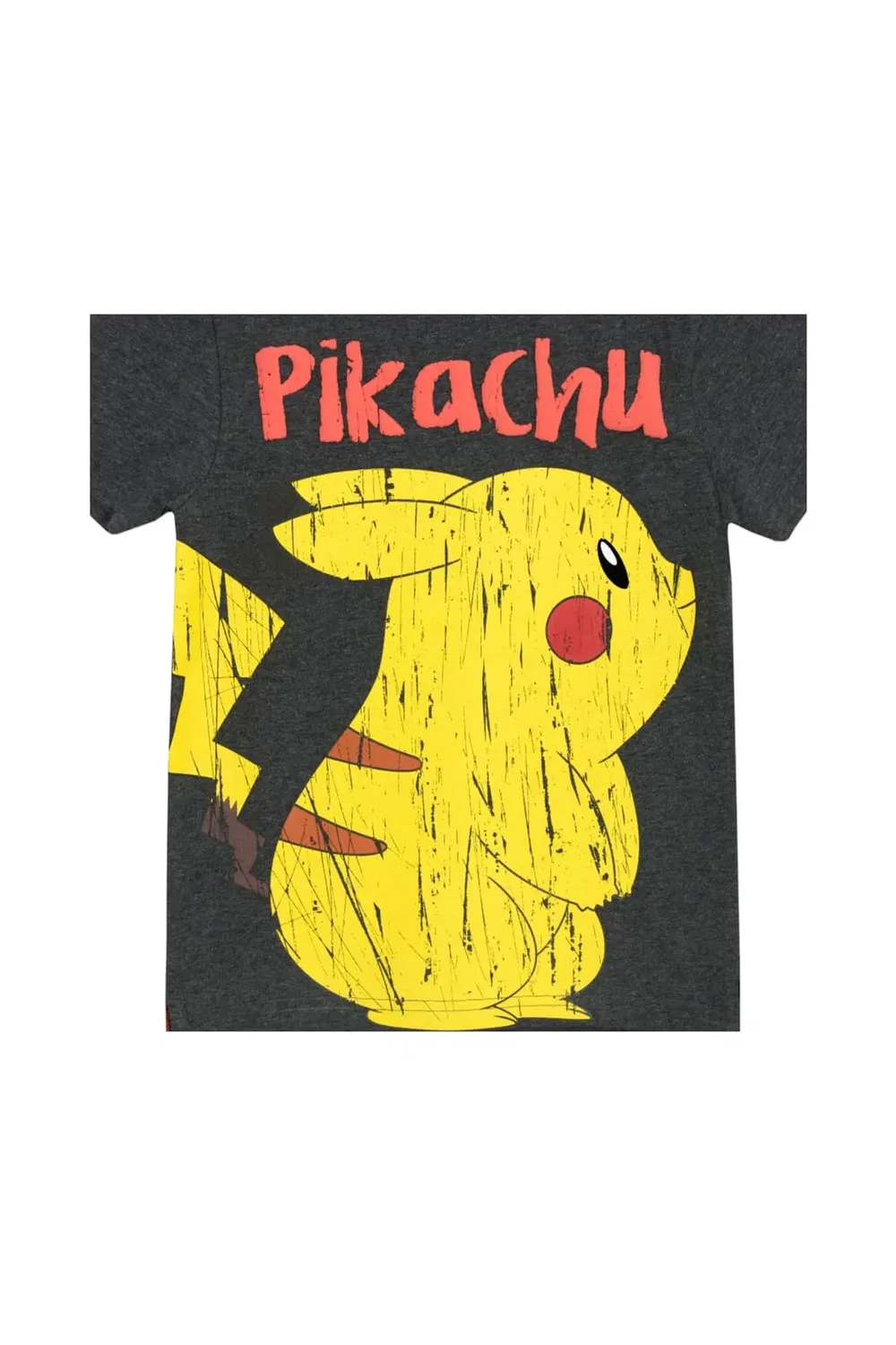 Футболка с принтом Pikachu Pokemon, Grey — фото 2