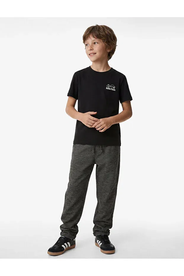 Детские спортивные штаны для мальчиков с карманами Piqué fabric drawstring waist pocketed sweatpants Koton, Brown