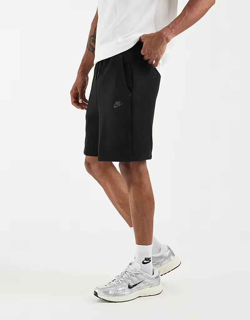 Вязаные шорты Nike Tech Fleece, черный — фото 3