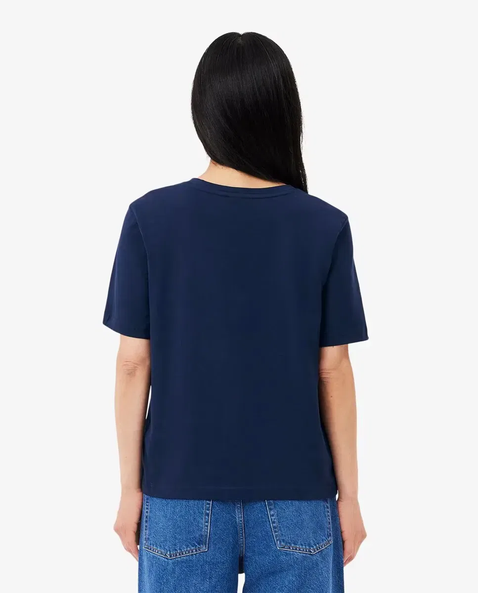 Футболка Lacoste Azul Marino свободного кроя — фото 2