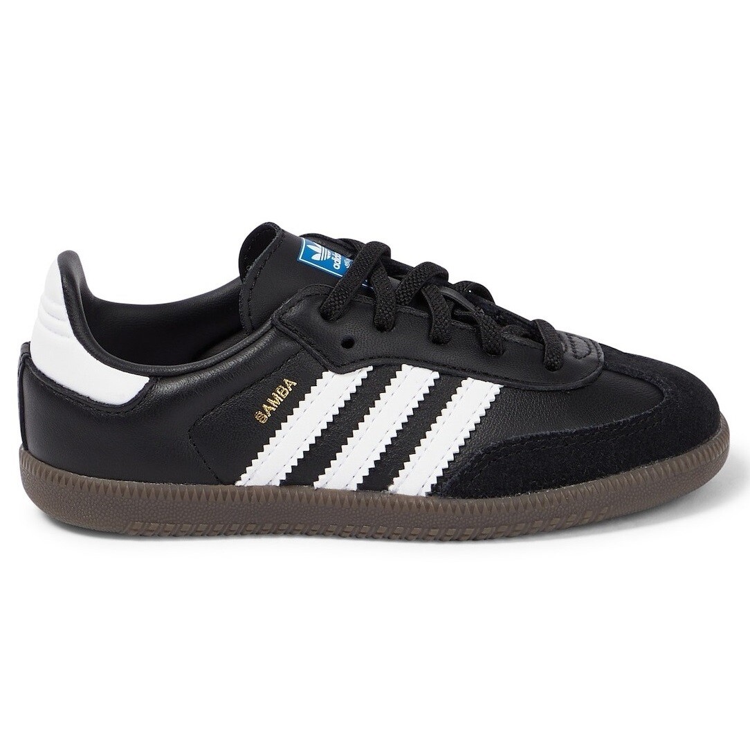 

Кроссовки кожаные Adidas Originals Samba Kids, черный (Размер 21 RU)
