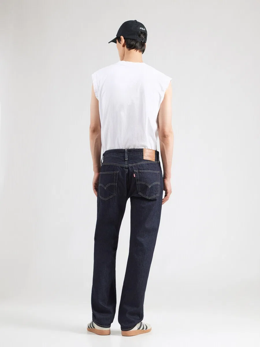 Джинсы LEVI'S Regular '501' темно-синего цвета — фото 4
