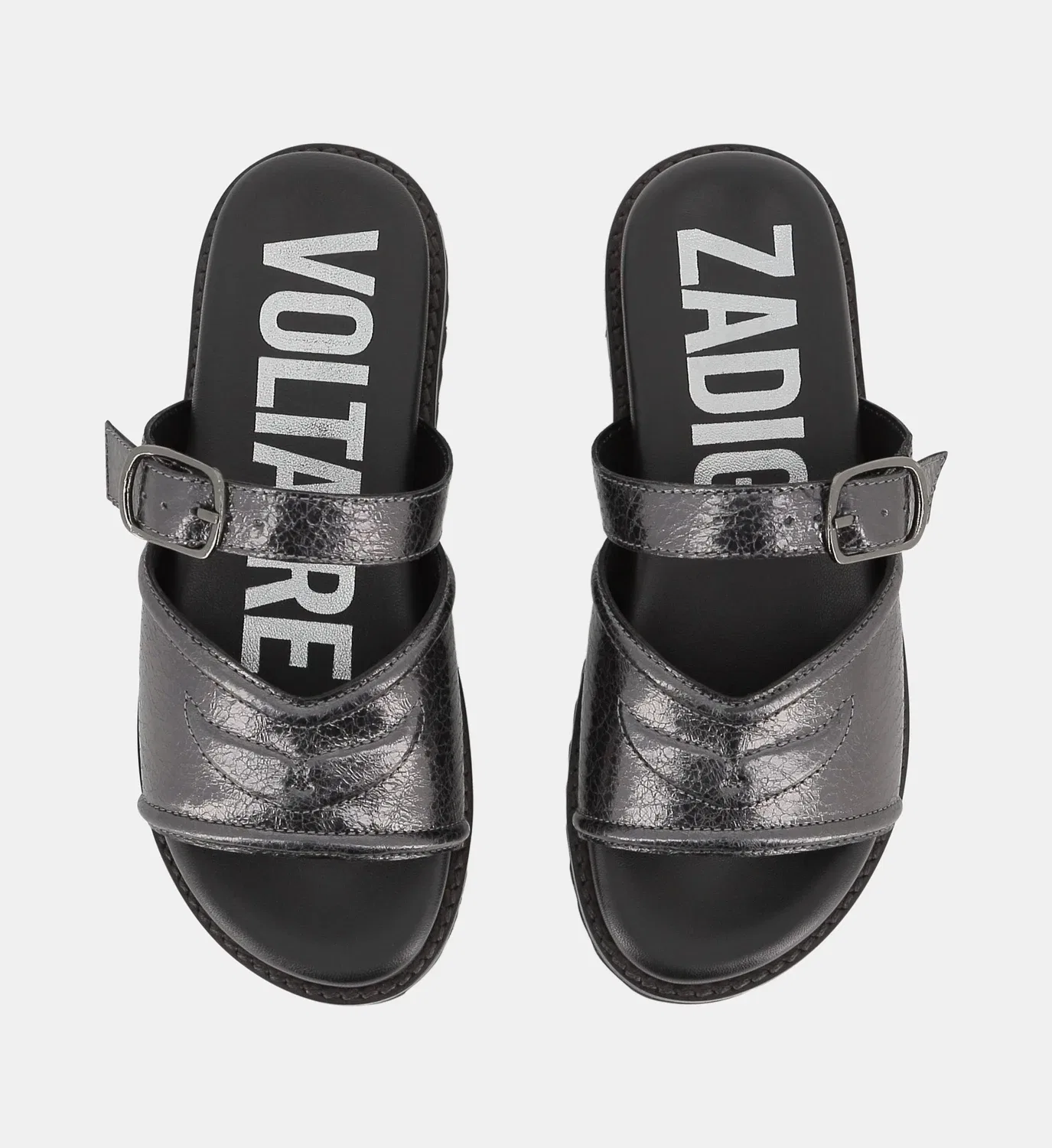 Сандалии из коровьей кожи Zadig&Voltaire Kids, черный — фото 4