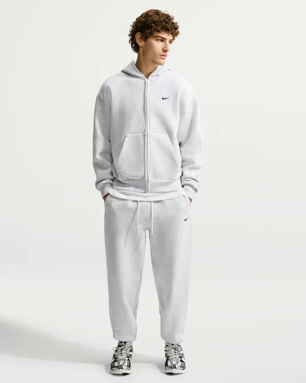 Мужские брюки с манжетами Nike Solo Fleece, Birch Heather/Black