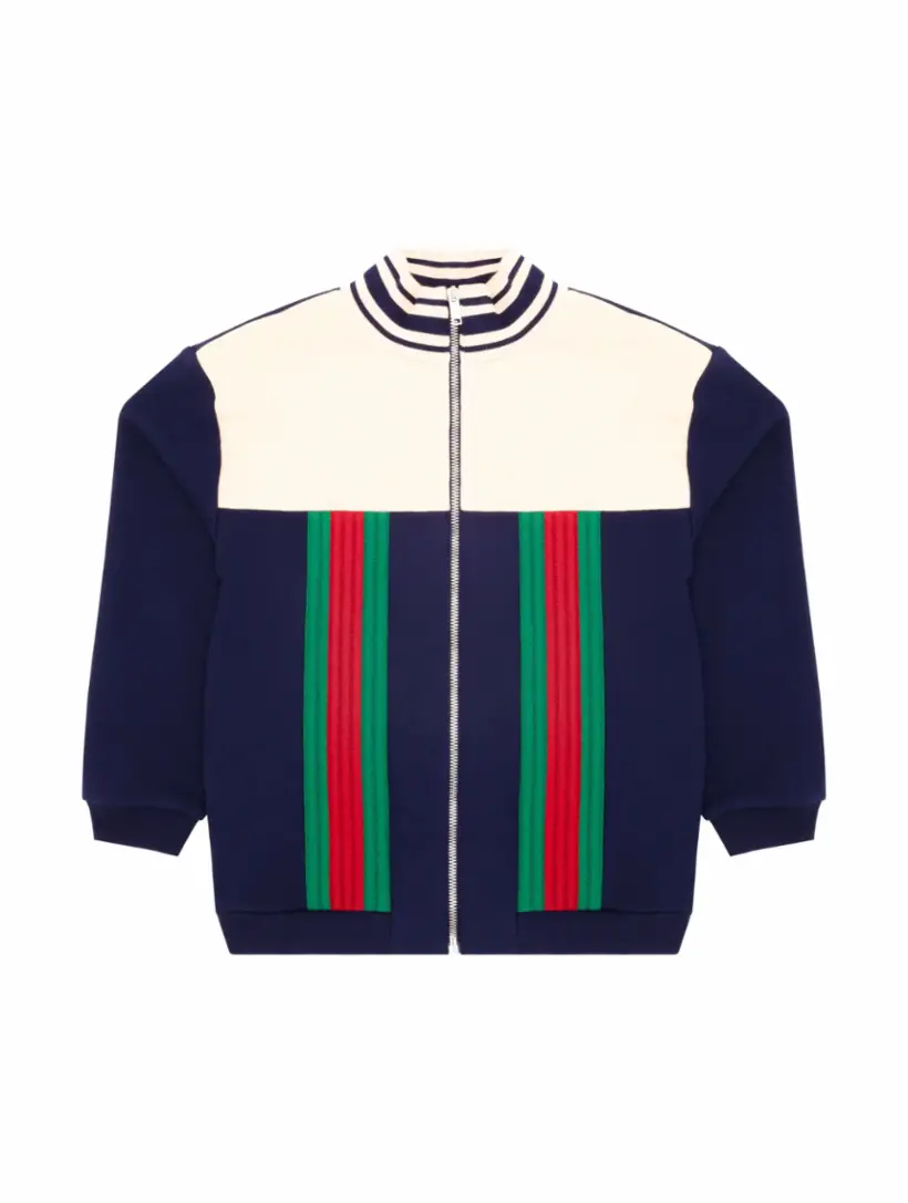 

Спортивная кофта с лентой Web Gucci, мультиколор