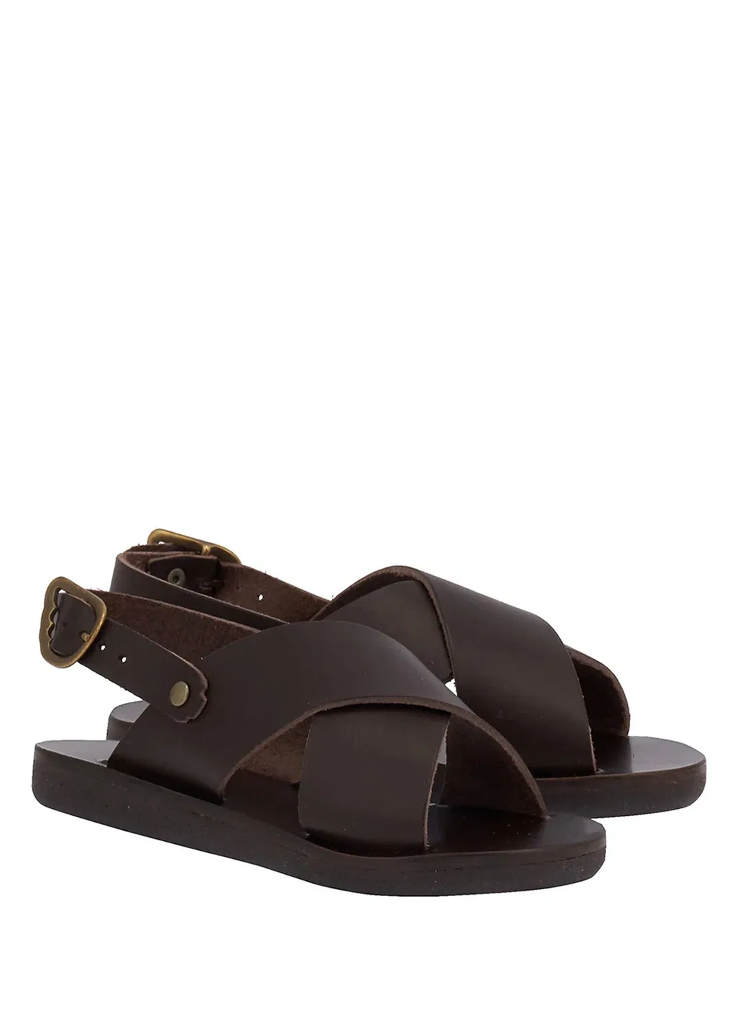 Сандалии детские Little Maria Ancient Greek Sandals, dark brown — фото 2
