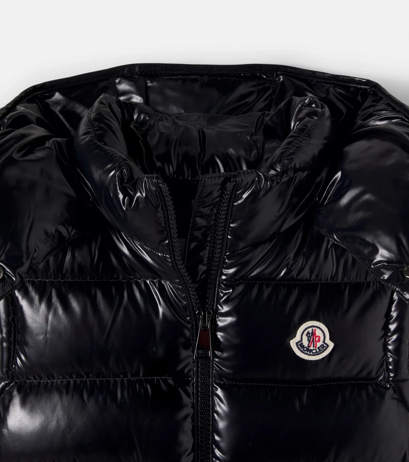Стеганый пуховый жилет Moncler Enfant, черный — фото 4