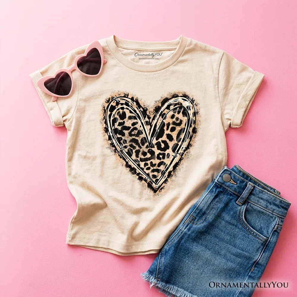 Детская футболка с принтом Leopard Love OrnamentallyYou, Sand