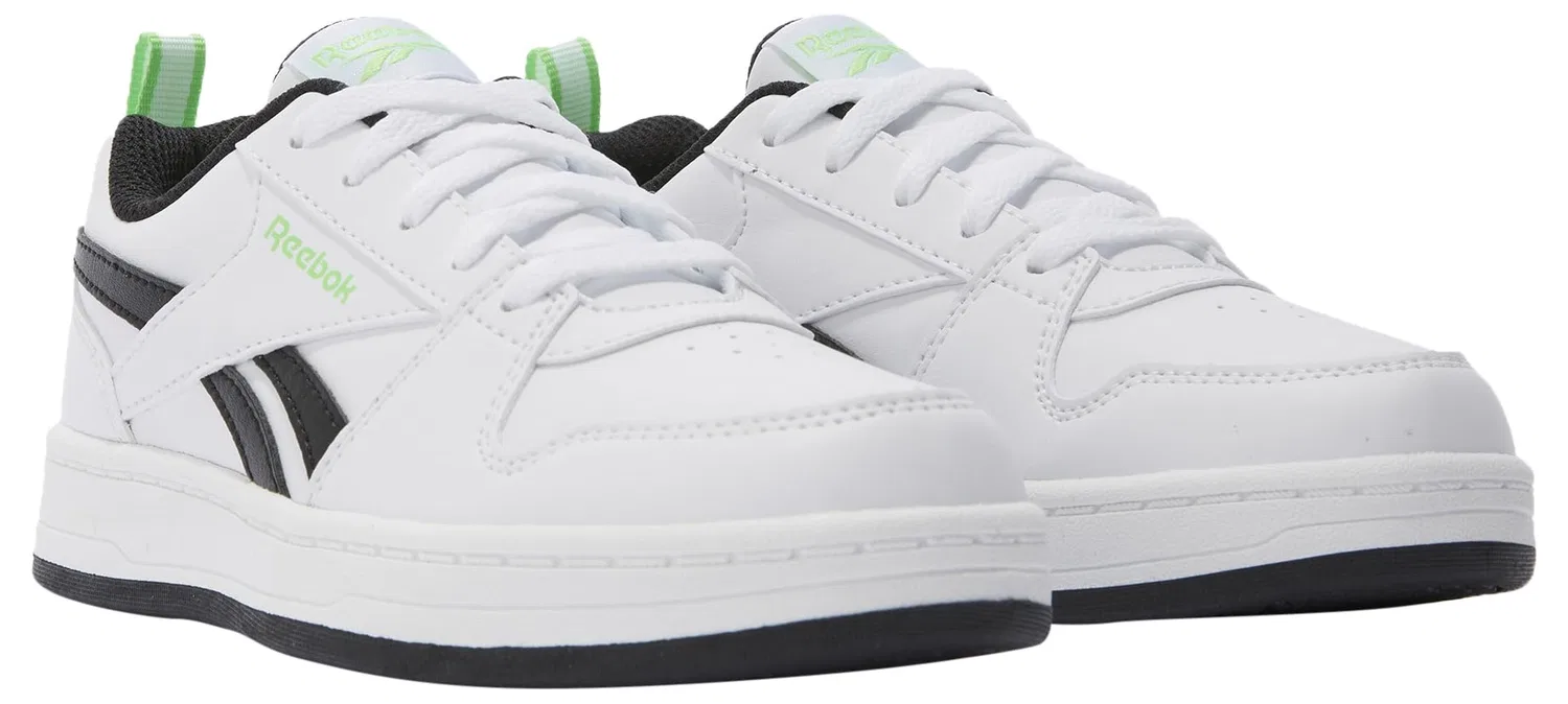 Детские кроссовки для мальчиков с минималистичным дизайном Reebok Royal Prime 2.0 Reebok, Ftwrwhite Black Solarlime — фото 2
