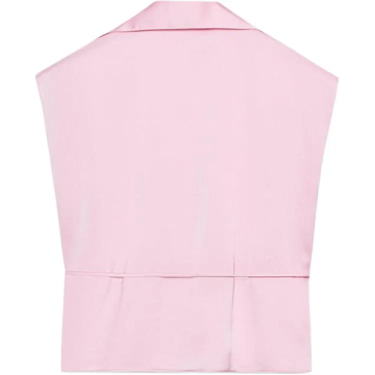 Женская рубашка с отложным воротником Pink ZARA, Pink — фото 3