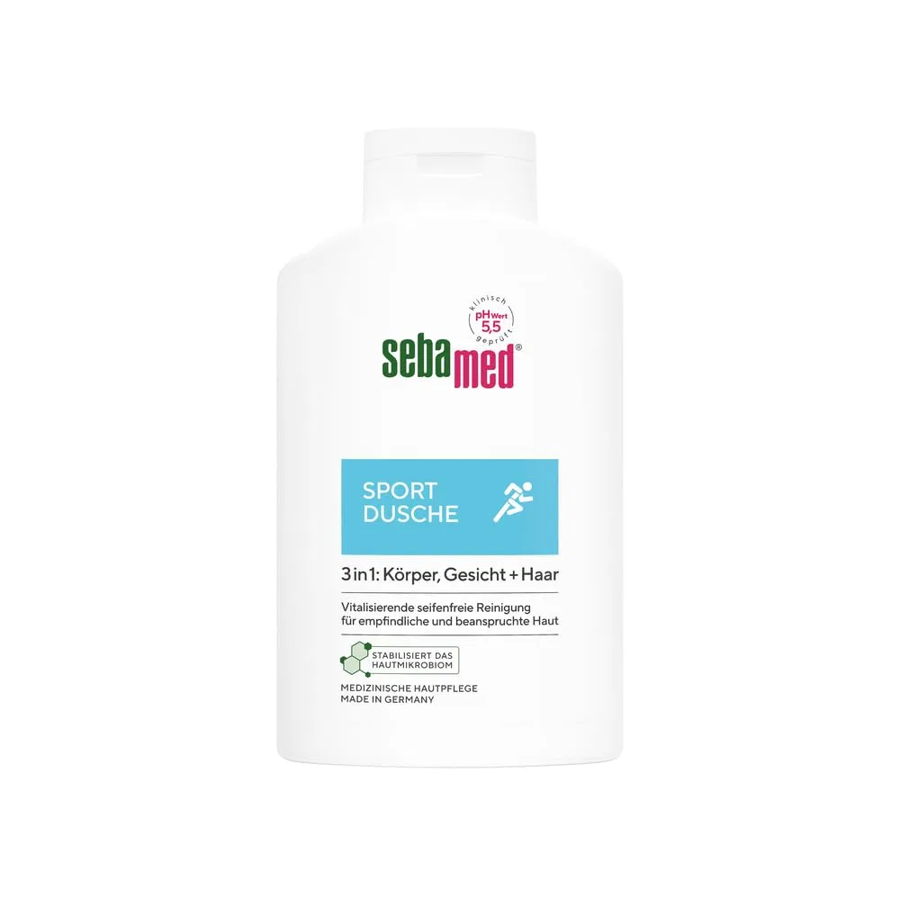 Гель для душа 3 в 1 Sebamed Sport Shower, 400 мл, White