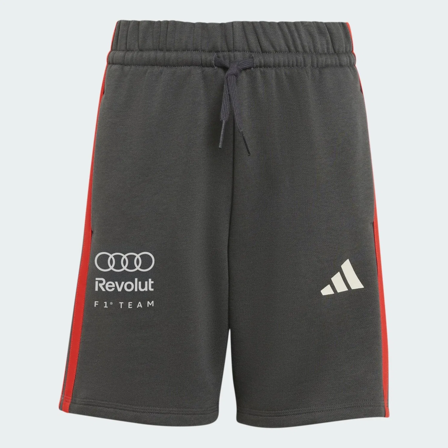 Детские шорты из флиса с принтом Audi Revolut F1 Team DNA, Adidas, Schwarz