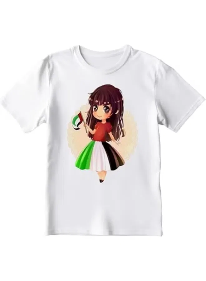Футболка с принтом Uae National Day Daddy'S Angel, белый