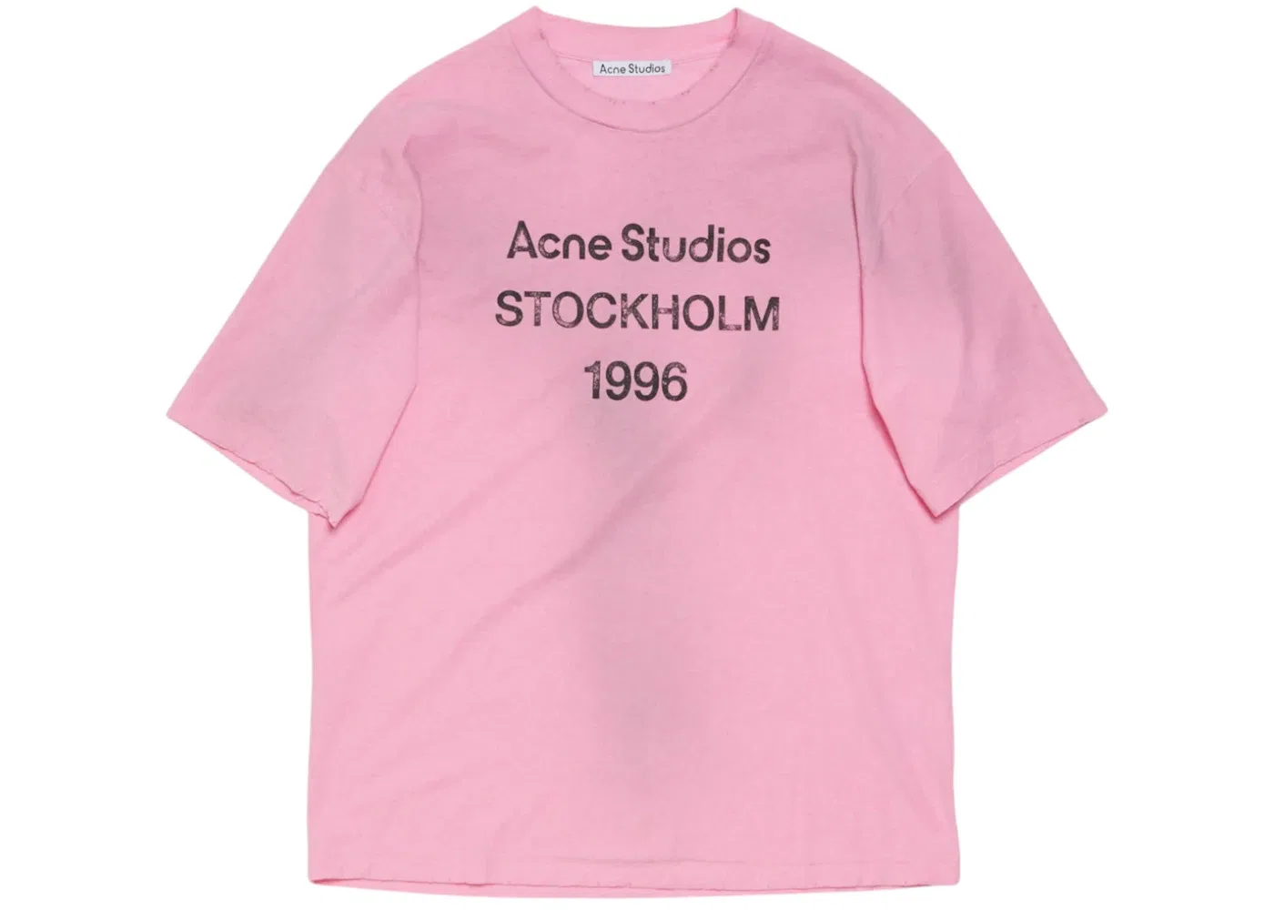 Детская футболка свободного кроя с принтом Acne Studios Logo Relaxed Fit, Cotton Candy Pink