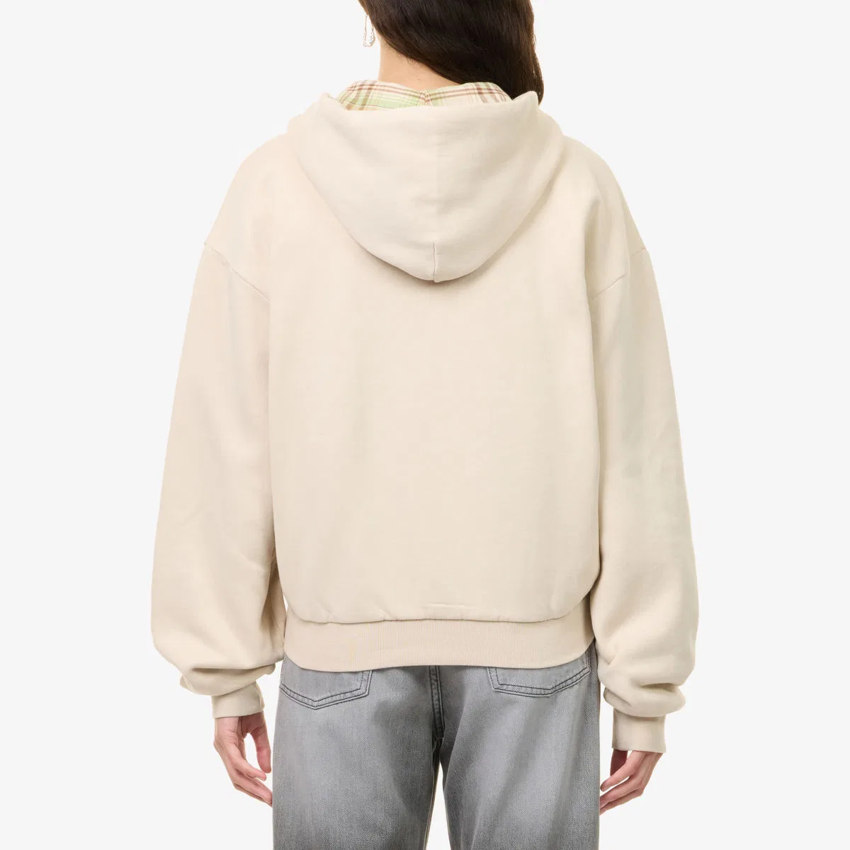 Хлопковая толстовка свободного кроя с вышитым логотипом бренда Acne Studios, светло-голубой — фото 4