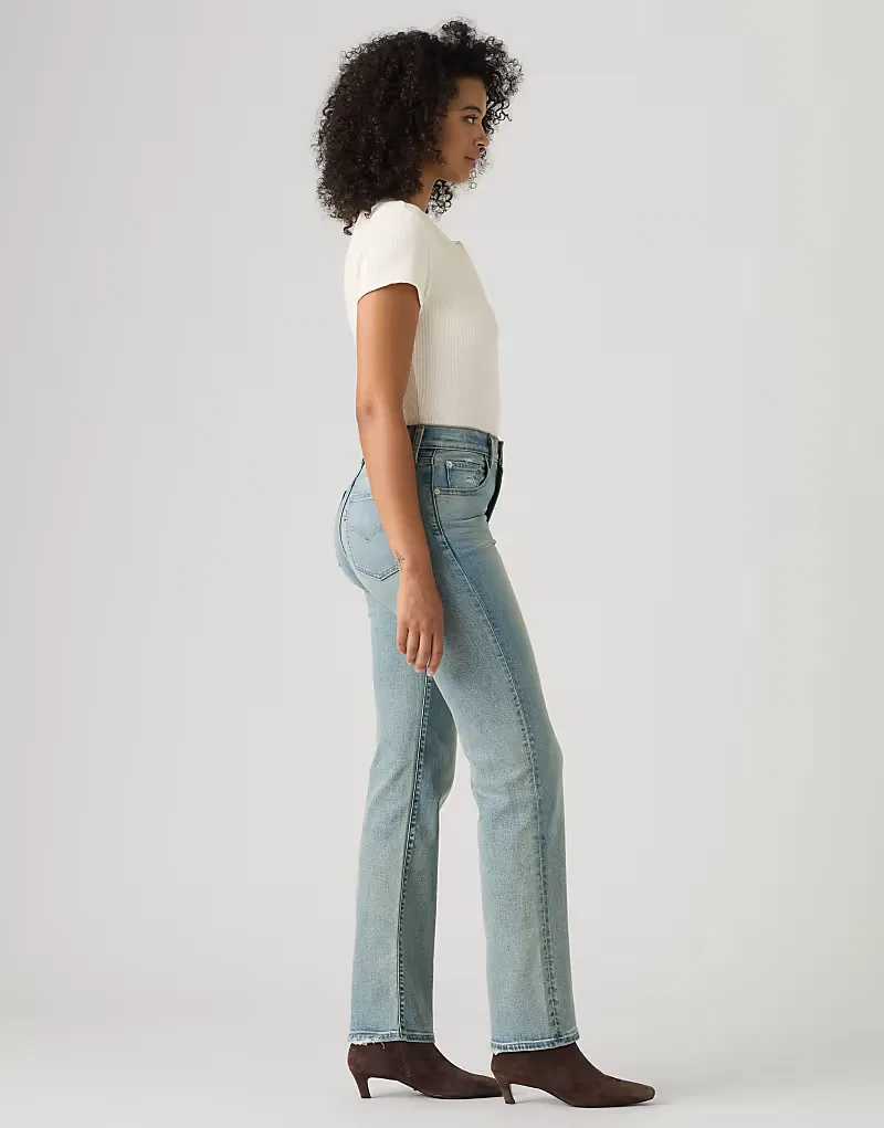 Джинсы Levi's 723 с высокой посадкой и прямым кроем, светло-голубые — фото 4
