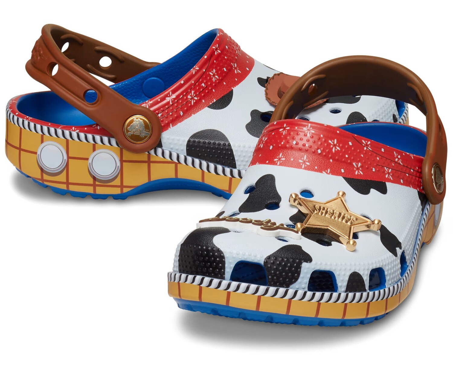 Сабо для маленьких детей Crocs Classic x Toy Story 'Sheriff Woody', синий/коричневый — фото 2