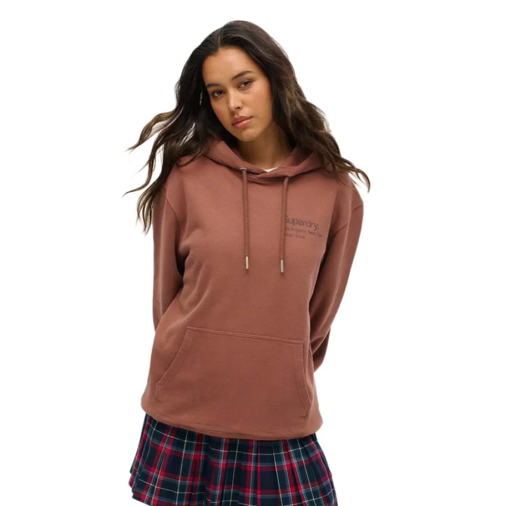 

Худи Superdry Core Logo City Pluse Size, коричневый