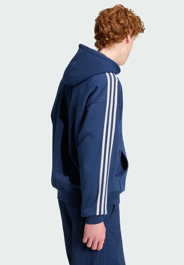 Толстовка Adidas adicolor оверсайз на молнии - свитшот на молнии Adidas Originals, серый — фото 3