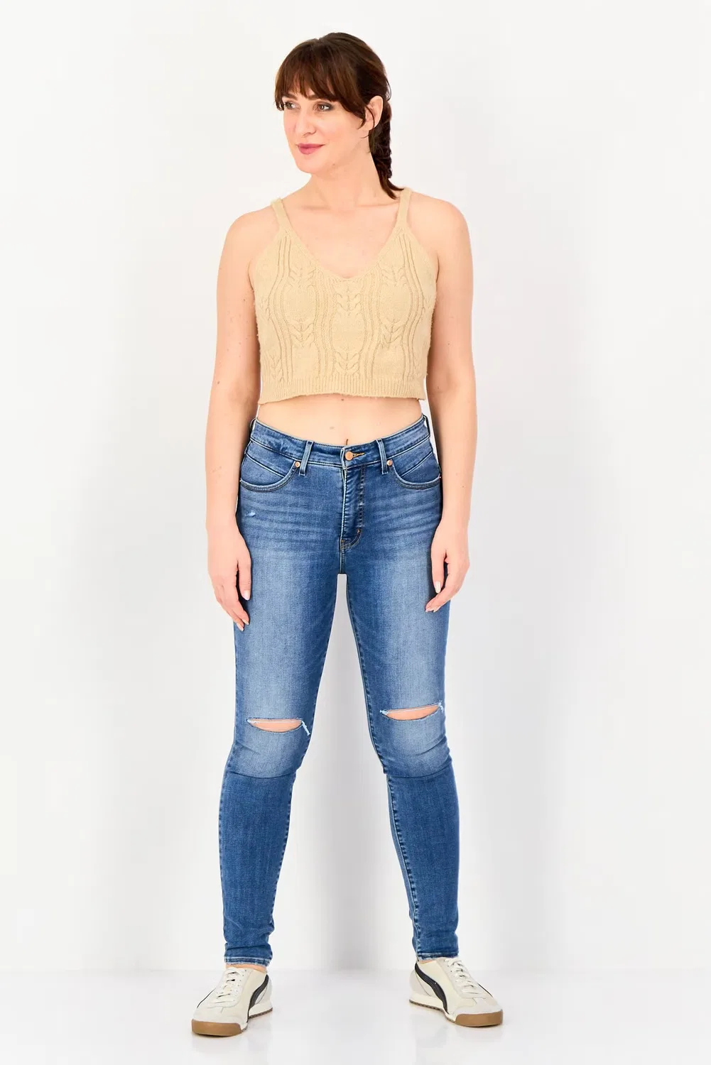 Джинсы с высокой посадкой, синие Levi'S — фото 4