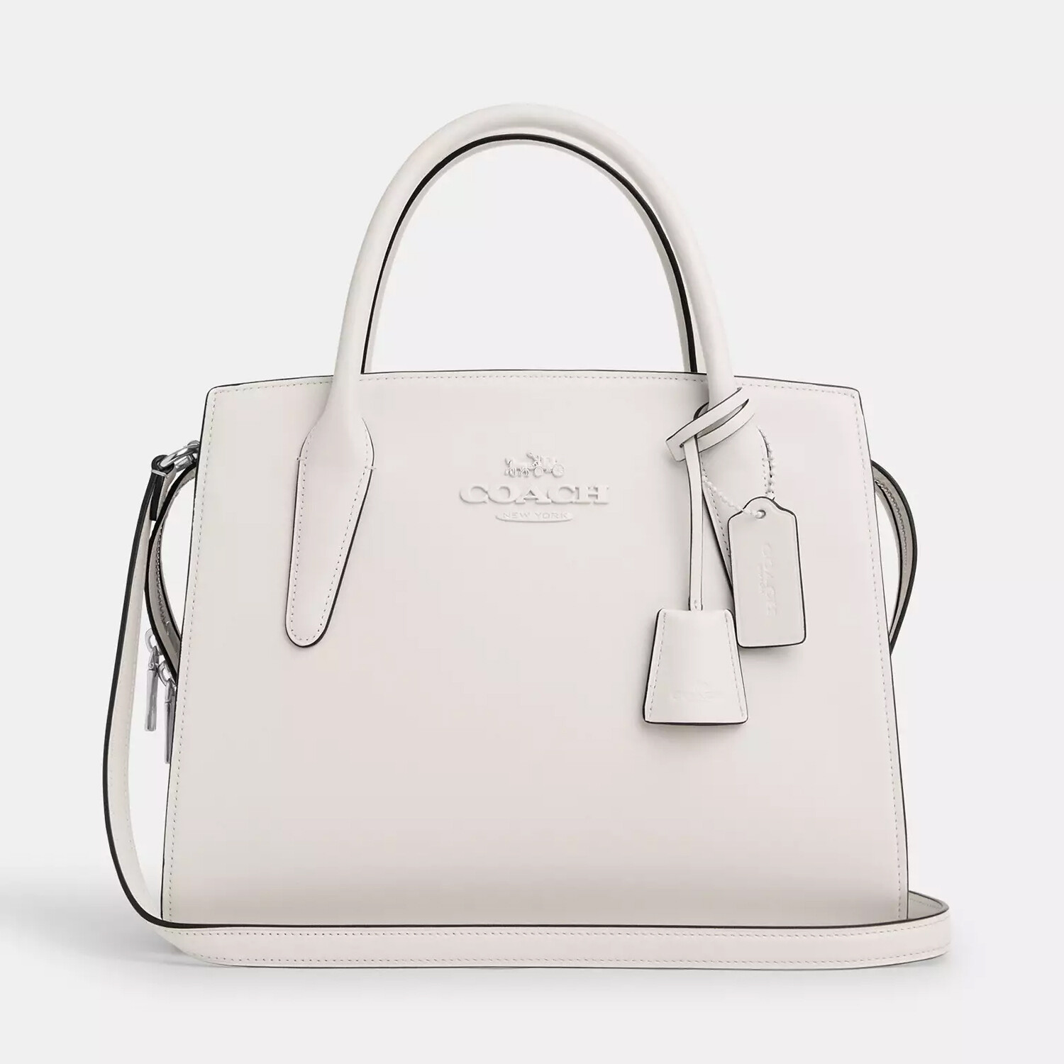 

Сумка Coach Outlet Large Andrea Carryall, серебристый/молочный