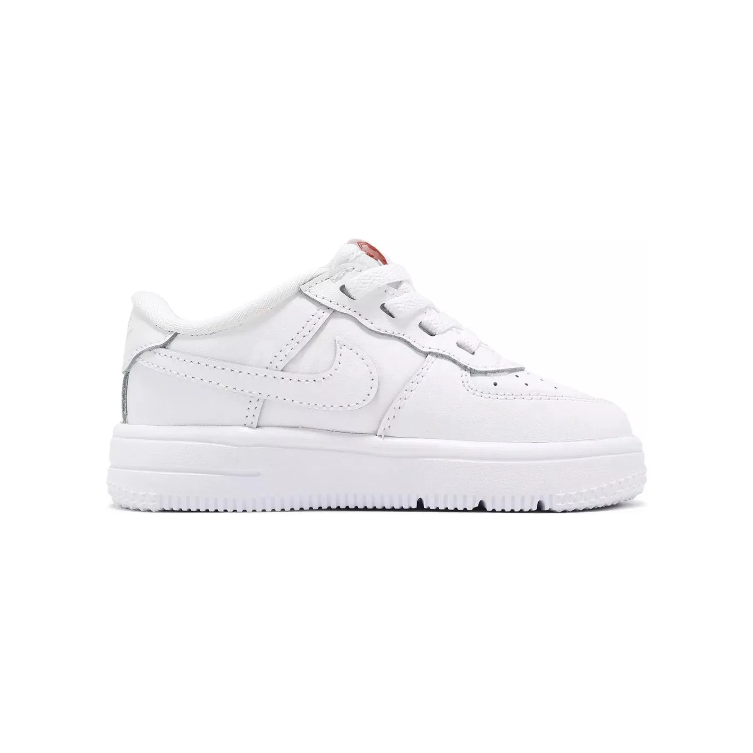 Детские кроссовки для мальчиков Nike Force 1 Low LV8 EasyOn TD Rainbow Lace Swoosh, White Earth Red Vapor Green Multicolor — фото 4