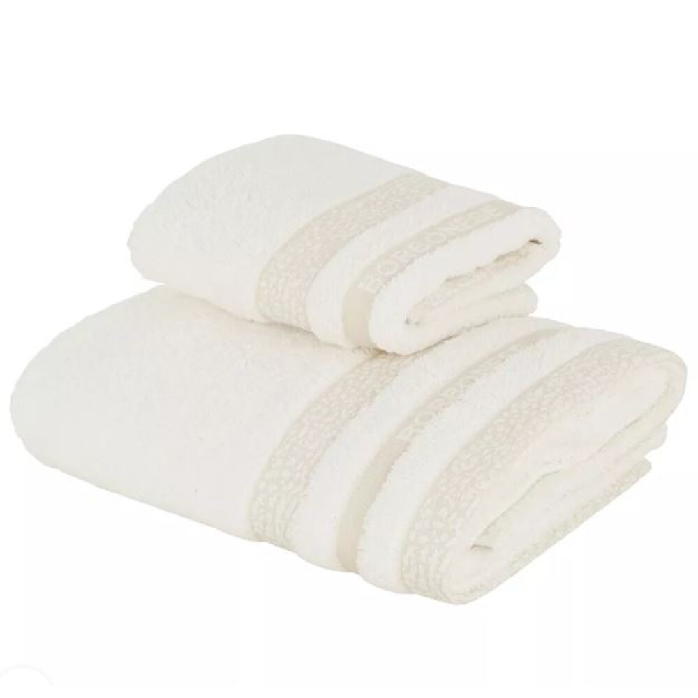 

Комплект полотенец Borbonese Sponge, 2 предмета, айвори