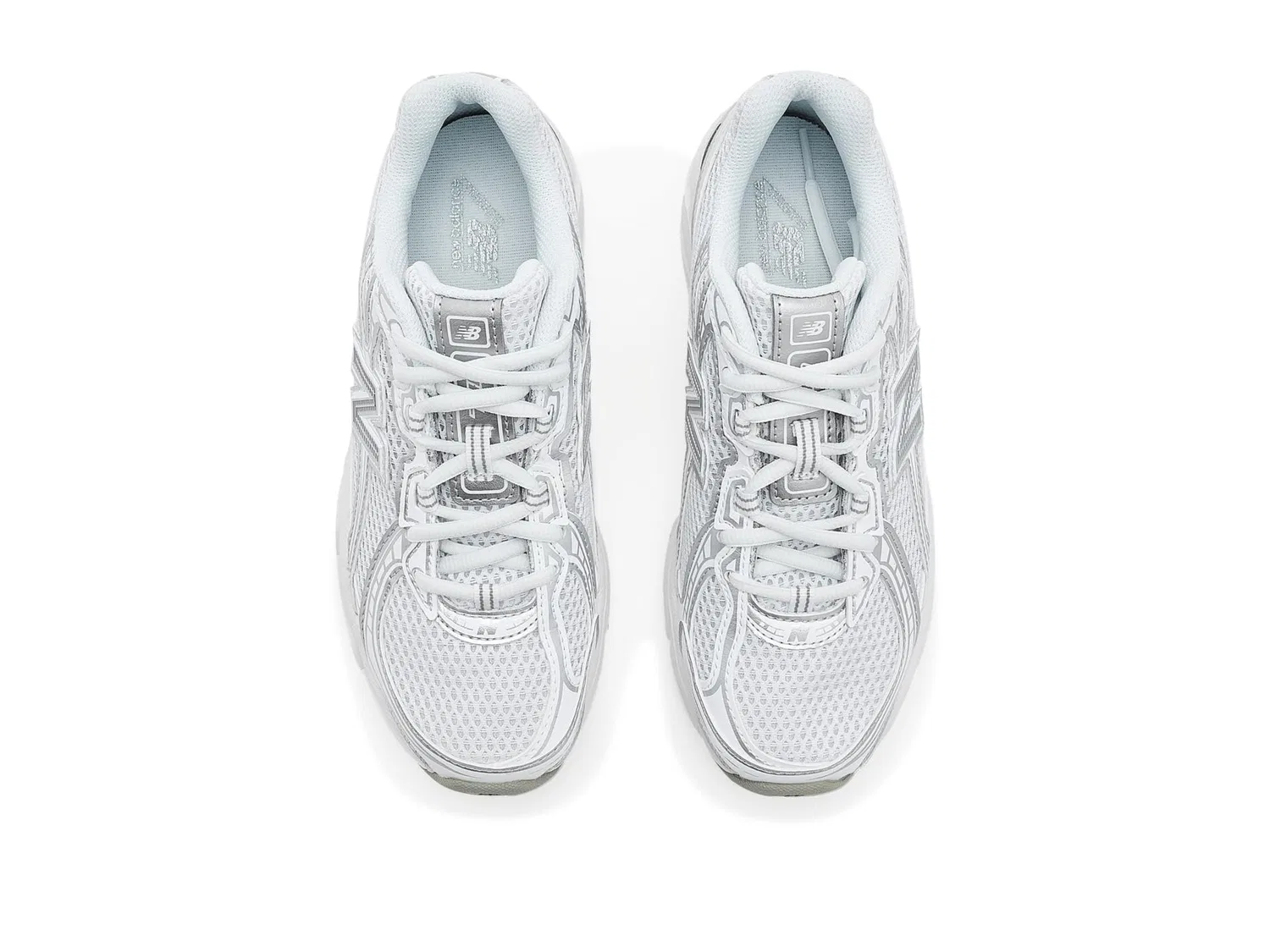 Кроссовки 740 Lace (для маленьких и больших детей) New Balance Kids, White/Silver Metallic — фото 3