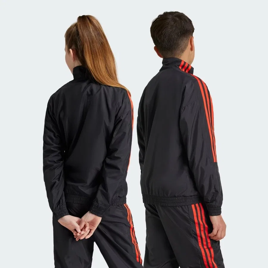 Детская куртка с воротником-стойкой adidas J HOT WV TTOP, Черный — фото 2