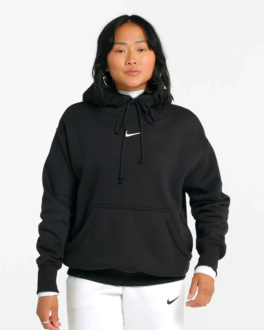 Женский оверсайз-худи из флиса Phoenix Fleece NIKE, Black — фото 2