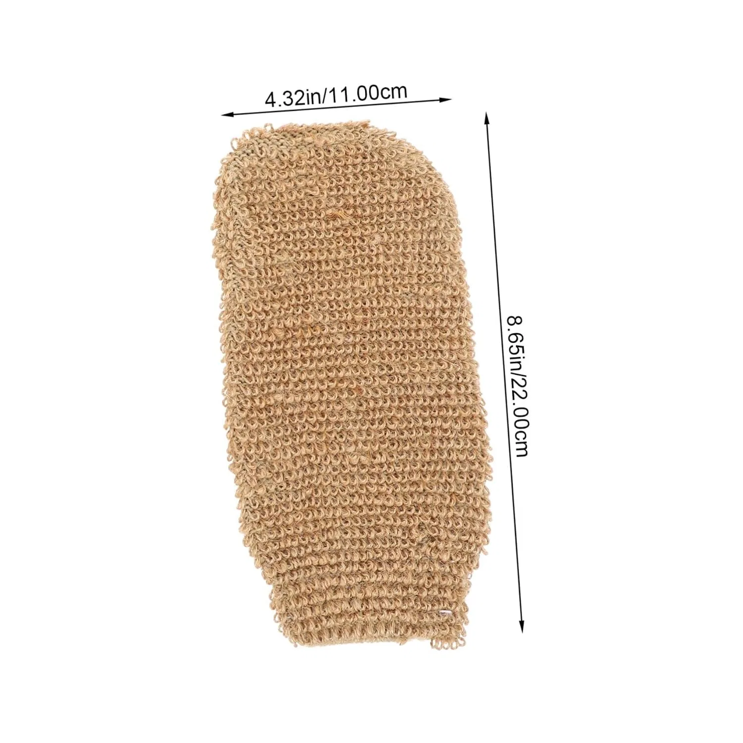 Перчатки для пилинга тела Jute, 2 шт, светло-коричневый Lolippyy — фото 2