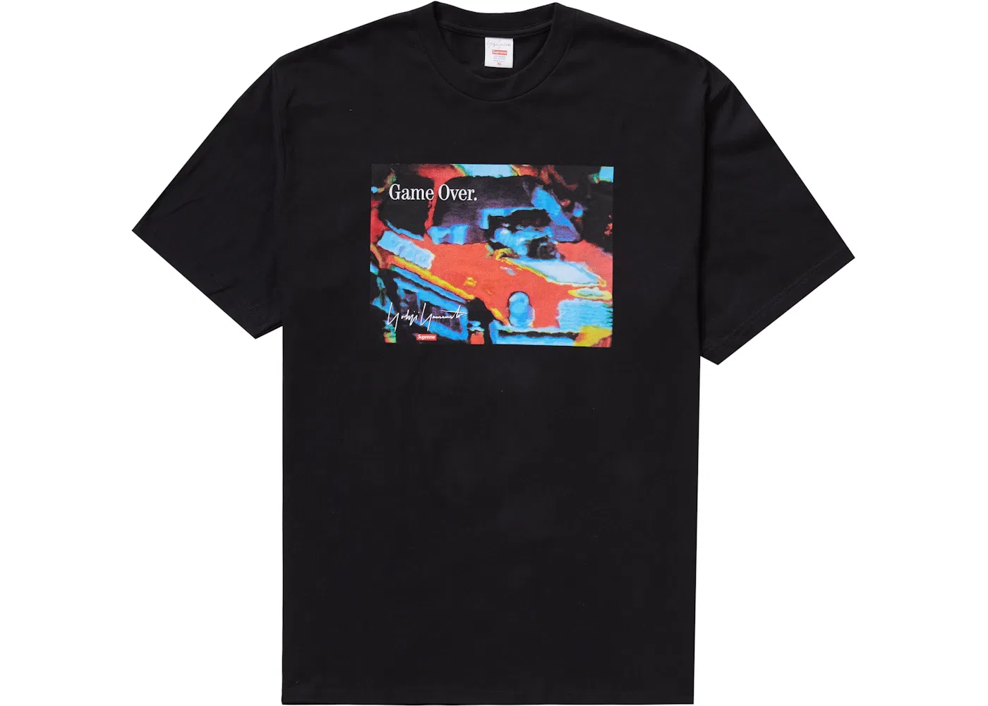 Мужская футболка с принтом Supreme Yohji Yamamoto Game Over Tee, Black