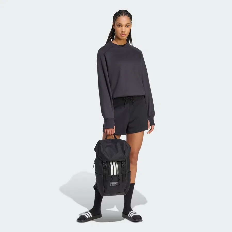 Шорты женские свободного кроя Z.N.E. adidas, Черный — фото 3