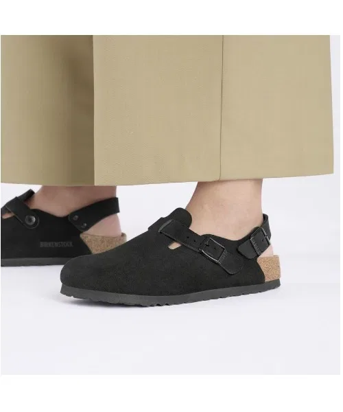 Мужские замшевые сандалии Tokio BIRKENSTOCK чёрные — фото 2