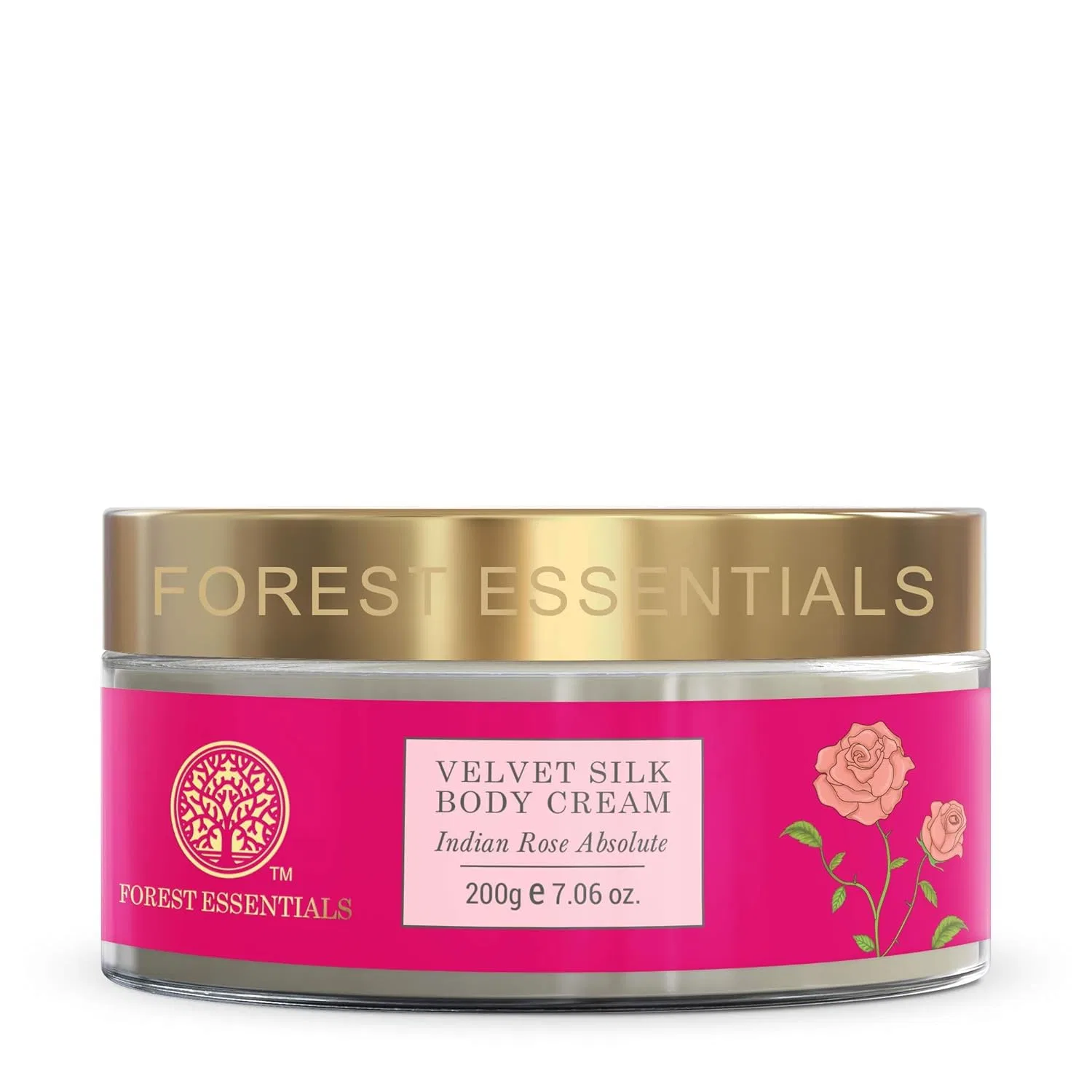 Крем для тела Velvet Silk, Forest Essentials, 200 мл, Роза