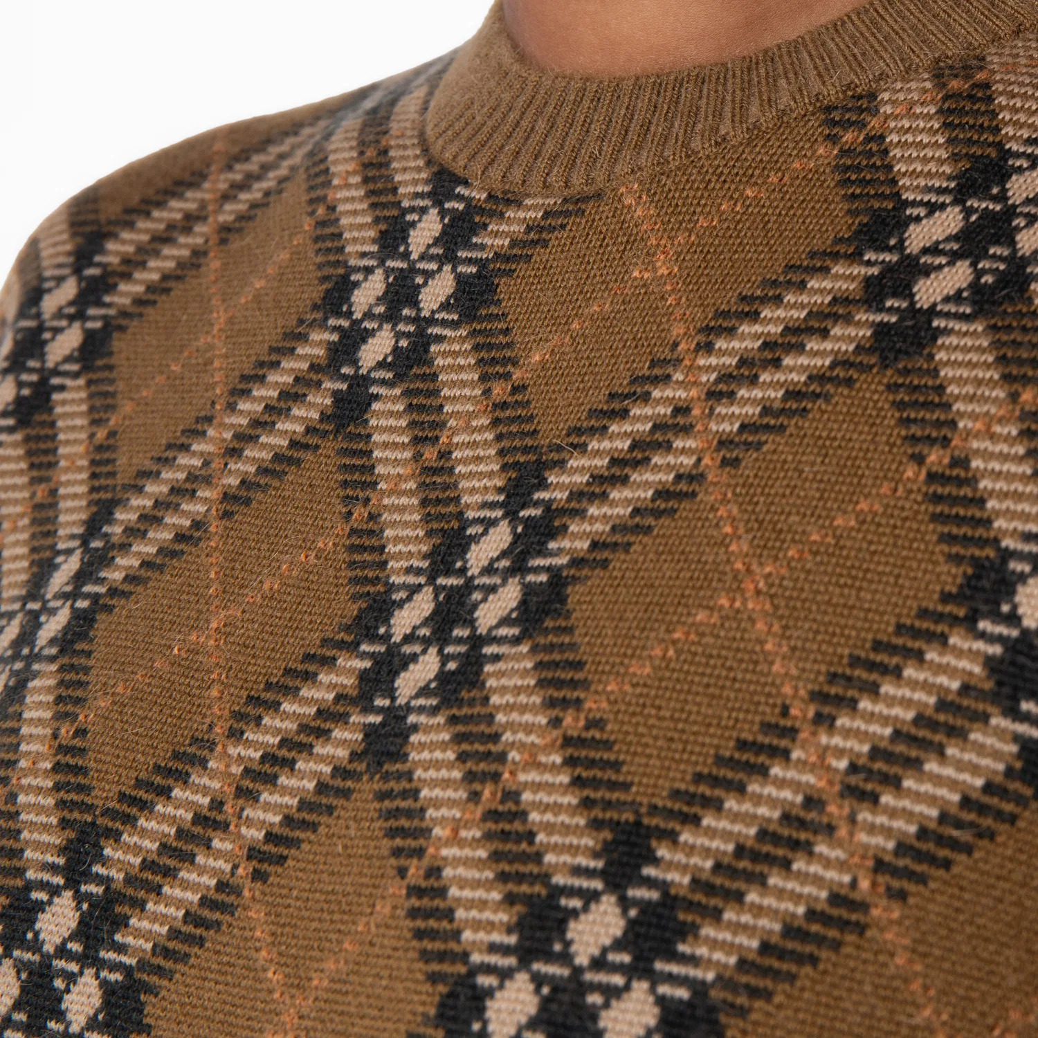 Свитер из шерсти и мохера с клетчатым принтом Burberry, Shrew Ip Check — фото 2