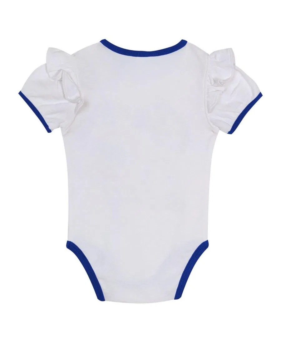 Комплект для малышки с боди, повязкой на голову и юбкой с принтом New York Mets Outerstuff, White Blue — фото 3