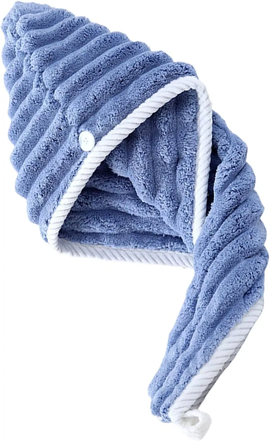 Шапочка для душа из королланского велюра, SLXLYH, 52x100 см, Blue