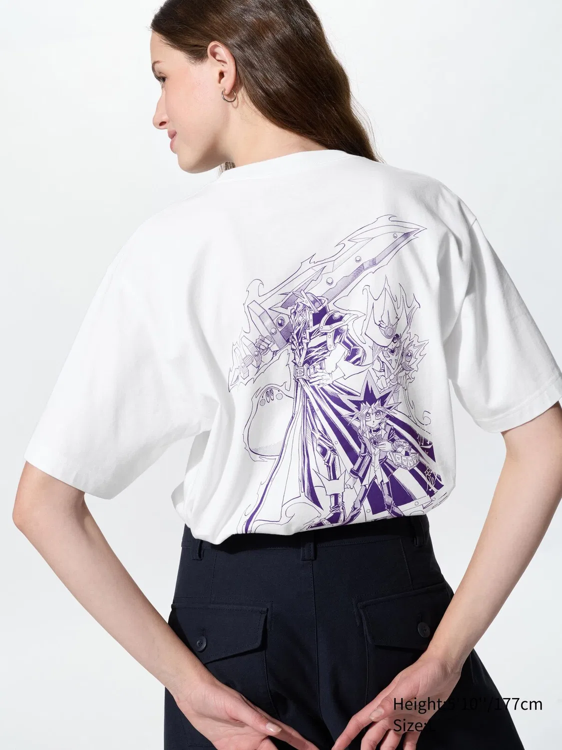 Футболка Uniqlo Manga ut shueisha 100th | yu-gi-oh!, с принтом по манге, белый — фото 3