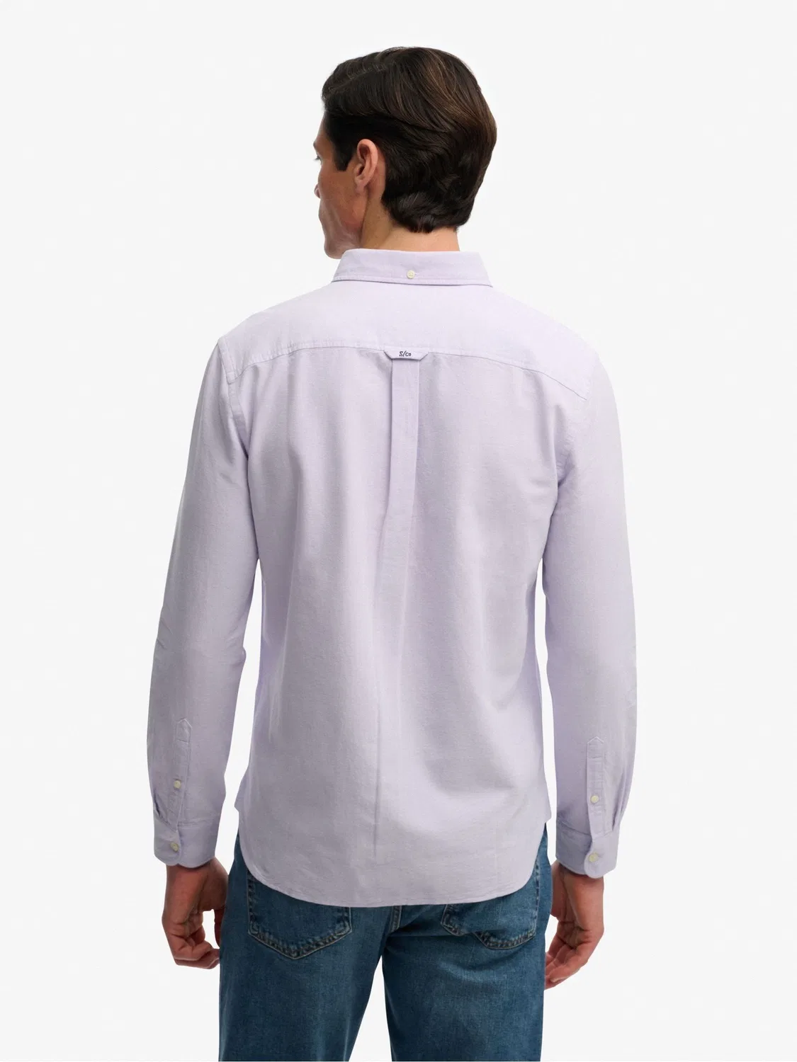Рубашка Оксфорд, Relaxed fit Superdry, фиолетовый — фото 2