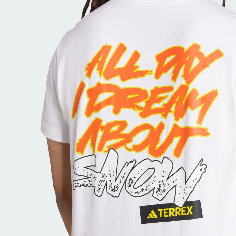 Футболка с принтом Terrex Snow Adventure Graphic adidas, Белый — фото 4