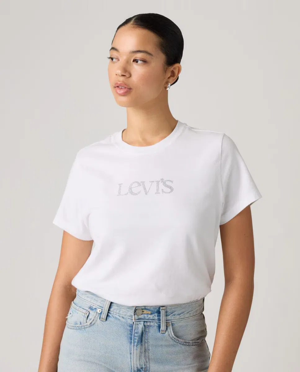 Женская футболка с коротким рукавом, Levi's, белый — фото 4