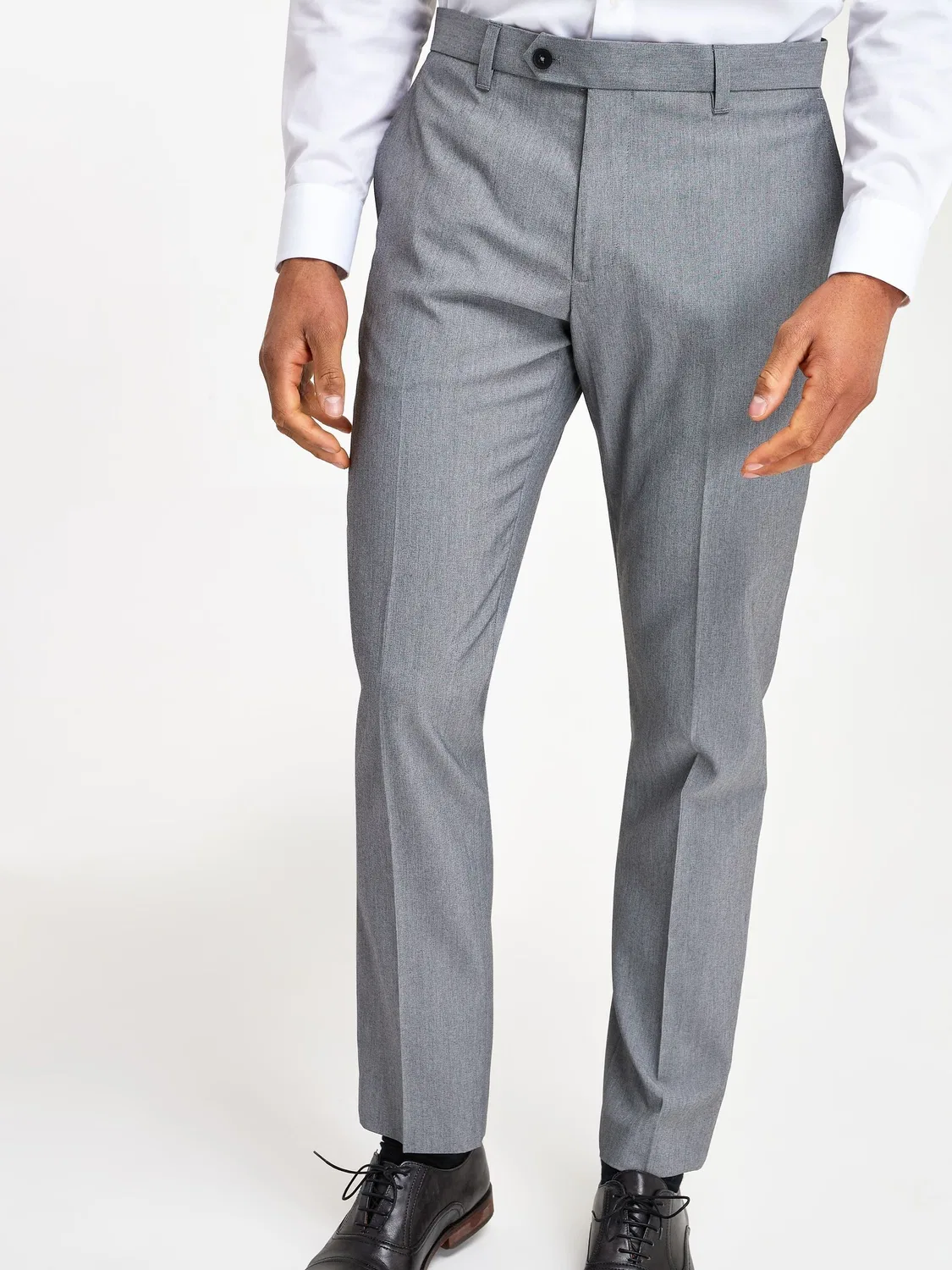 Брюки, slim fit, Light Grey Next, светло-серые