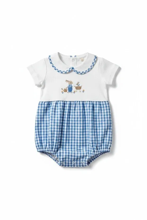 Детский комбинезон для новорожденных с принтом Little Rabbit Family Miela Kids, Royal Blue