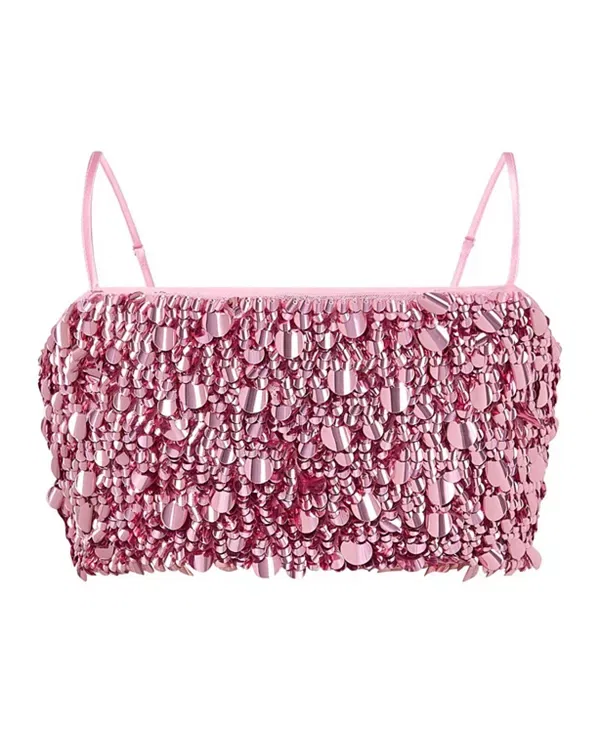 Детский топ для девочек с пайетками Davina Sequin Top Marlo Kids, Magenta Rose