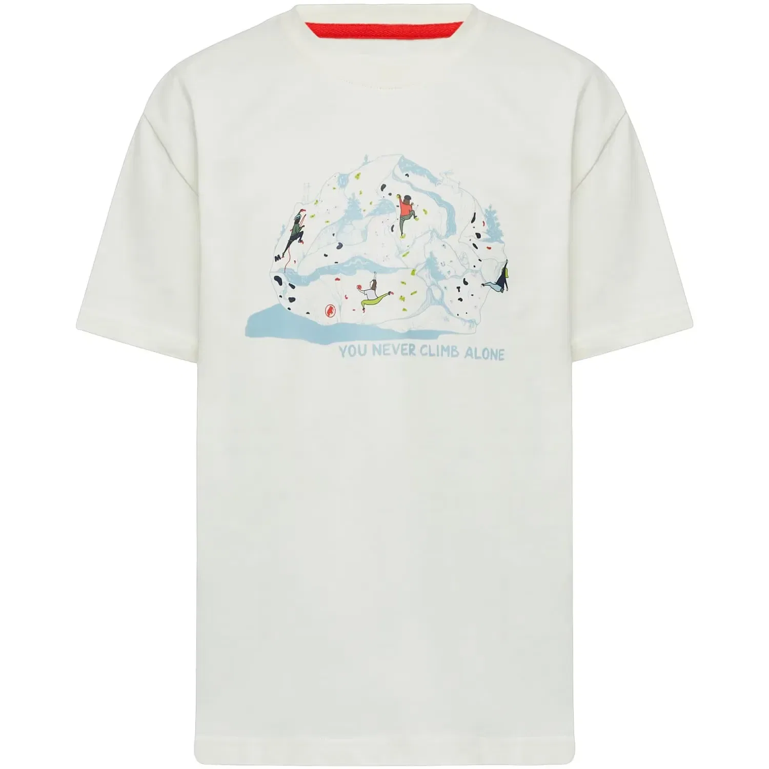 Детская футболка для мальчиков хлопковая BASE CLIMBING KIDS Mammut, Blanco — фото 3
