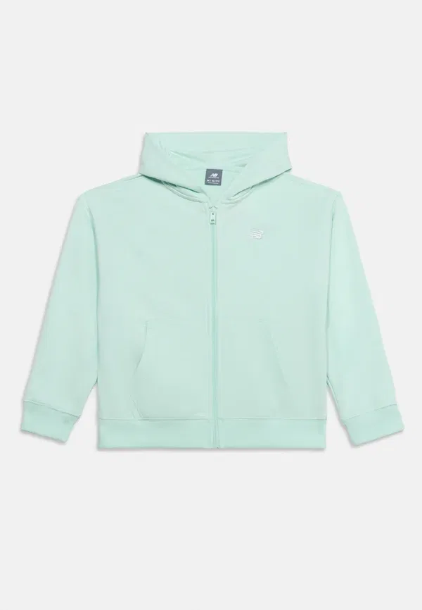Худи на молнии с капюшоном, хлопок 60%, Small logo full zip hoodie, New Balance, cosmic jade — фото 3