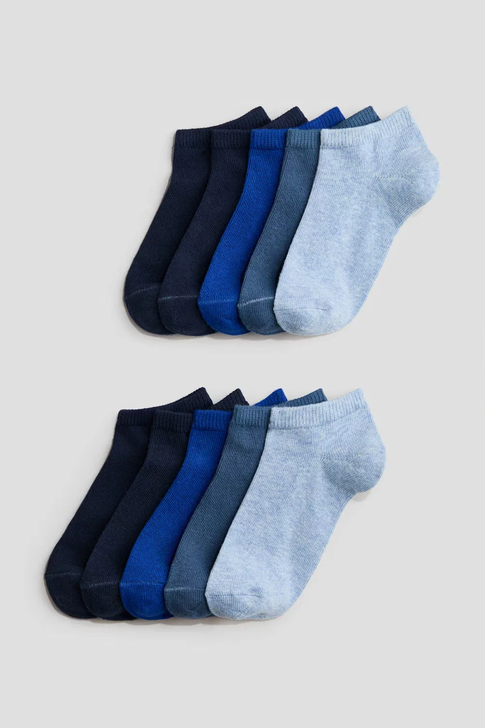 10 коротких носков в упаковке H&M, Blau/Marineblau
